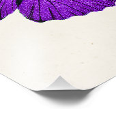 ヴィンテージ1800sダークパープルバタフライイラストレーション フォトプリント            (角)