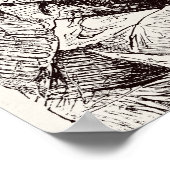 ヴィンテージ1800sチンパンジーうさぎモンキーバニーチンプ ポスター (角)