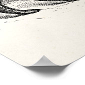 ヴィンテージ1800sラマレトロラマスアルパカテンプレート ポスター (角)