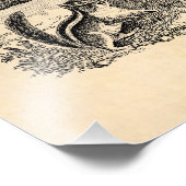 ヴィンテージ1800sリスイラストレーション – リス フォトプリント            (角)