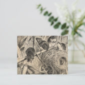 ヴィンテージ1800s収穫マウスレトロネズミテンプレート ポストカード (スタンド正面)