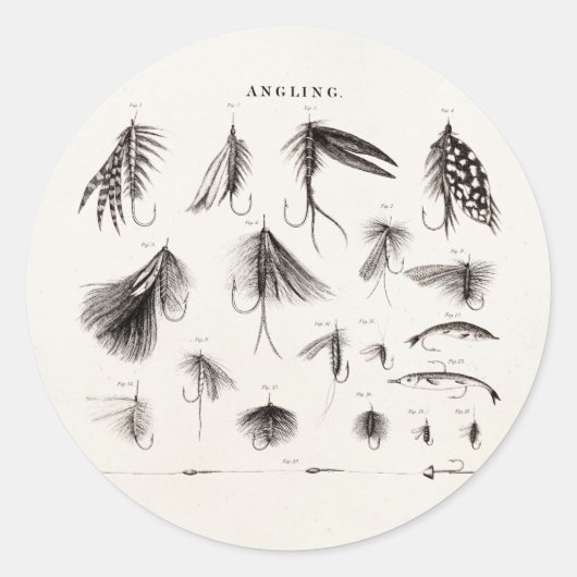 ヴィンテージ1800s釣りフライ疑似餌ルアー ラウンドシール (正面)