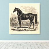 ヴィンテージ1800s馬 – Morgan Equestrianテンプレート キャンバスプリント (インサイチュ (ウッドフロア))