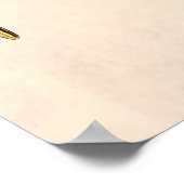 ヴィンテージ1800s黄色のタンポポ種子フローラに移動 ポスター (角)