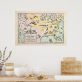 ヴィンテージ1831米国の地図 ポスター (キッチン)
