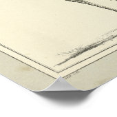 ヴィンテージ1831骨格解剖学プリント ポスター (角)