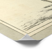 ヴィンテージ1831骨格解剖学プリント ポスター (角)