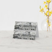 ヴィンテージ1831 Rail Trainブックマーク カード (黄色い花)