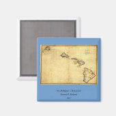 ヴィンテージ1837ハワイの地図 – ハワイアン諸島 マグネット (正面/裏面)