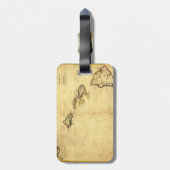 ヴィンテージ1837ハワイマップ-ハワイアン諸島 ラゲッジタグ (裏面縦)