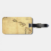 ヴィンテージ1837ハワイマップ-ハワイアン諸島 ラゲッジタグ (裏面横)