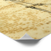 ヴィンテージ1843ヒト骨格解剖学プリント ポスター (角)