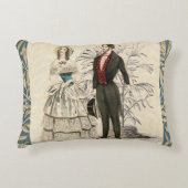 ヴィンテージ1844ビクトリアンの結婚結婚作品 アクセントクッション (正面)