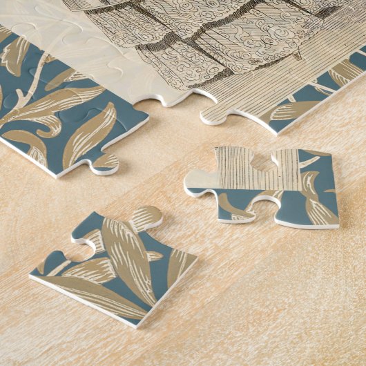 ヴィンテージ1844ビクトリアンの結婚結婚作品 ジグソーパズル (側面)