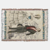 ヴィンテージ1844ビクトリアンの結婚結婚作品 スローブランケット (正面)