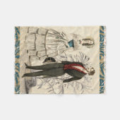 ヴィンテージ1844ビクトリアンの結婚結婚作品 フリースブランケット (正面(横))