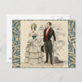ヴィンテージ1844ビクトリアンの結婚結婚作品 ポストカード (正面/裏面)