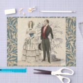 ヴィンテージ1844ビクトリアンの結婚結婚作品 薄葉紙 (クラフト)