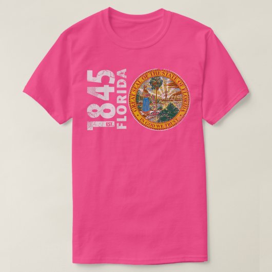 ヴィンテージ1845フロリダ州旗 Tシャツ (デザイン正面)
