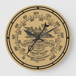 ヴィンテージ1850蒸気機関車蒸気計 ラージ壁時計