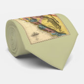 ヴィンテージ1851カリフォルニア金ゴールド地域州マップ ネクタイ (ロール)