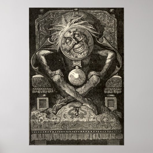 ヴィンテージ1853アートからジュールヴェルヌのザカリウス ポスター (正面)