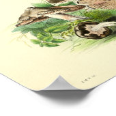 ヴィンテージ1855マッシュルームブラウンキャップアートプリント ポスター (角)