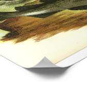 ヴィンテージ1859魚プリントフォークアート ポスター (角)