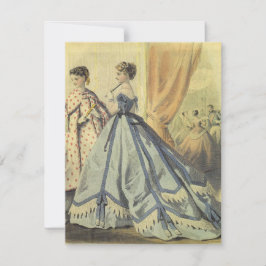 ヴィンテージ1860s女性V3茶パーティー 招待状