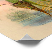 ヴィンテージ1861ハミングバードプリントネストツリー ポスター (角)