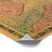 ヴィンテージ1861バージニア、メリーランド、デラウェアの地図 ポスター (角)