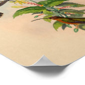 ヴィンテージ1861ヘミットハミングバードプリント ポスター (角)