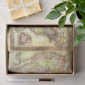 ヴィンテージ1861 - 1889米国地図 薄葉紙 (ギフト)