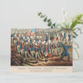 ヴィンテージ1862ヤンキーのボランティアがディクシーに行進 カード (スタンド正面)