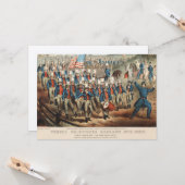 ヴィンテージ1862ヤンキーのボランティアがディクシーに行進 カード (正面/裏面インサイチュ)