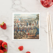 ヴィンテージ1862ヤンキーのボランティアがディクシーに行進 スタンダードカクテルナプキン (インサイチュ)