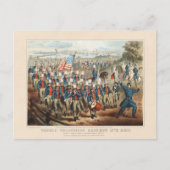 ヴィンテージ1862ヤンキーのボランティアがディクシーに行進 ポストカード (正面)