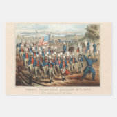 ヴィンテージ1862ヤンキーのボランティアがディクシーに行進 ラッピングペーパーシート (正面2)