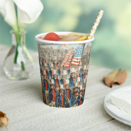 ヴィンテージ1862ヤンキーのボランティアがディクシーに行進 紙コップ