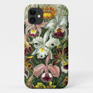 ヴィンテージ1865の植物の蘭の絵 iPhone 11 ケース