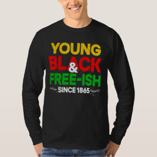 ヴィンテージ1865年以来の若い黒とフリーIsh Tシャツ