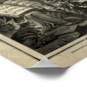 ヴィンテージ1866アメリカ農学者 ポスター (角)