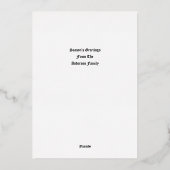 ヴィンテージ1867ポインセチア・クリスマス 箔シーズンカード (裏面)