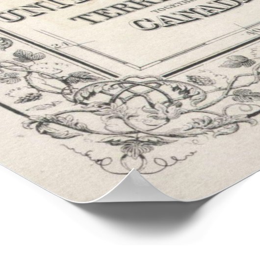 ヴィンテージ1867州の地図統一された ポスター (角)