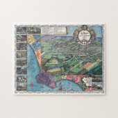ヴィンテージ1871年ロサンゼルスの地図 ジグソーパズル (横)