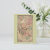 ヴィンテージ1872ブルックリンの地図 – ニューヨーク,クイーンズ ポストカード (スタンド正面)