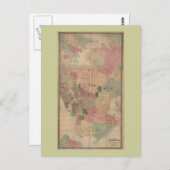 ヴィンテージ1872ブルックリンの地図 – ニューヨーク,クイーンズ ポストカード (正面/裏面)