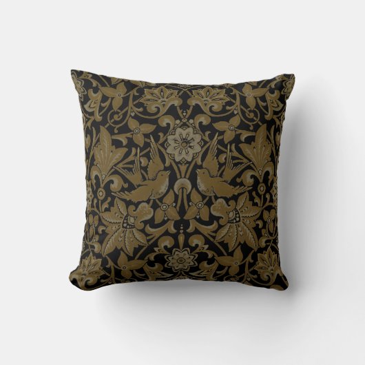 ヴィンテージ1873鳥花「シャンドス」 クッション (正面)