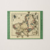 ヴィンテージ1874アフリカの地図アフリカアンティークアフリカプリント ジグソーパズル (横)