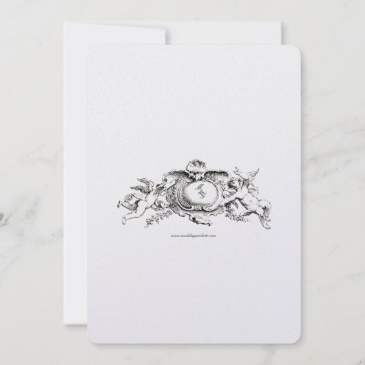 ヴィンテージ1874植物学フローラ 招待状 (裏面)